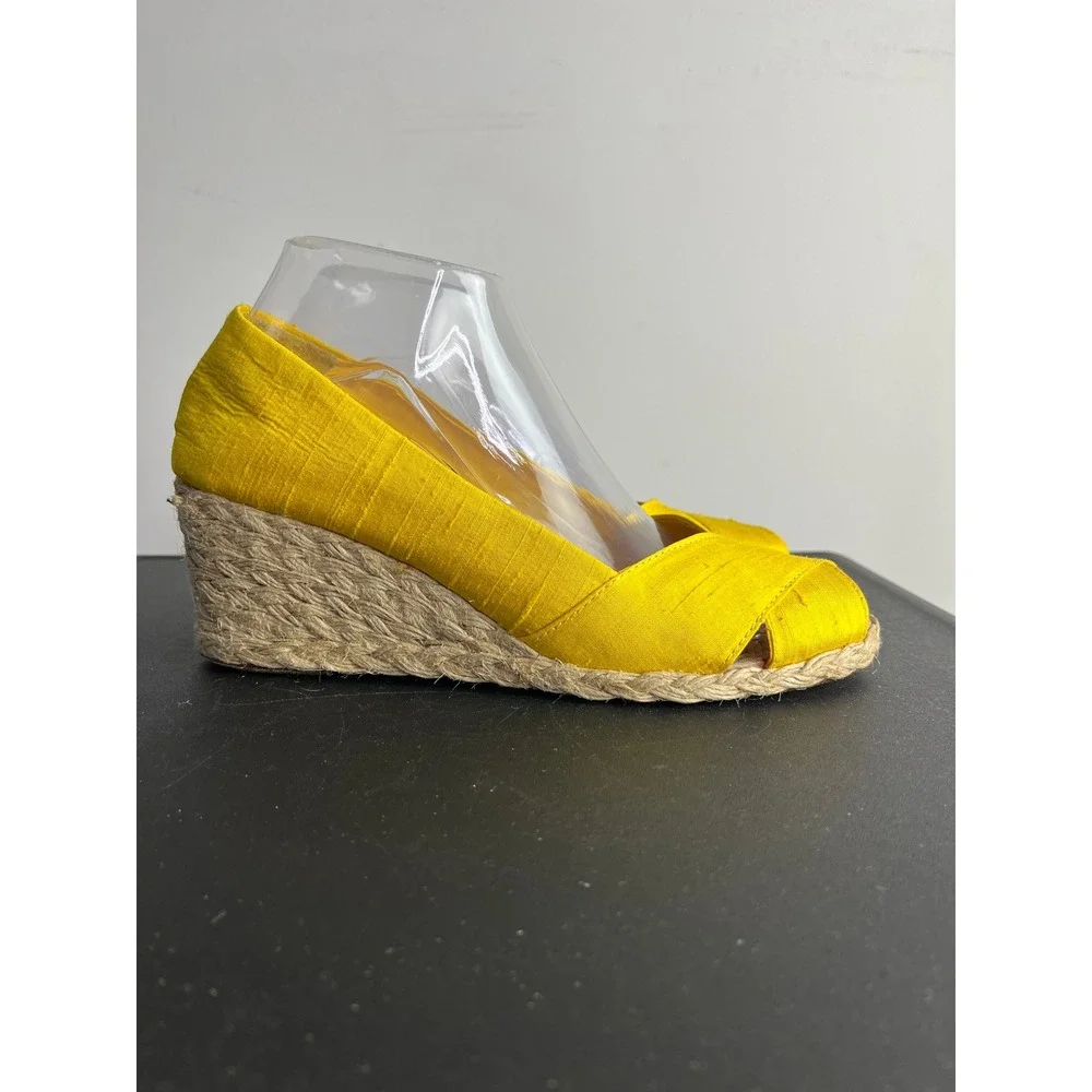 Lauren Ralph Lauren Wedge Sandals Espadrille Peep Toe Resort Summer Coastal